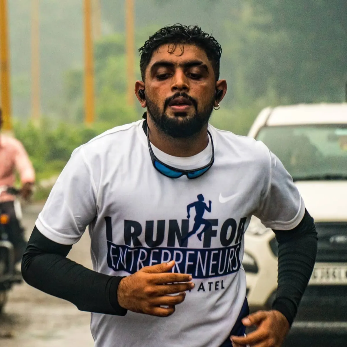 Prinkit Patel running a marathon showcasing endurance and perseverance